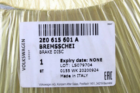 VW Crafter 2006-2016 Rear brake disc set (298x16) 2E0615601A