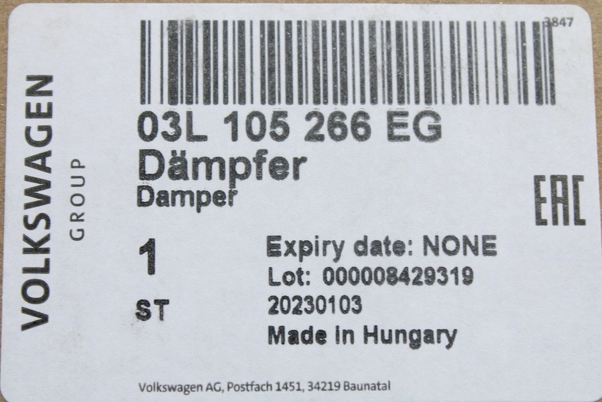 VW Audi Skoda SEAT 2.0 TDI DMF flywheel (6-speed auto DSG) 03L105266EG