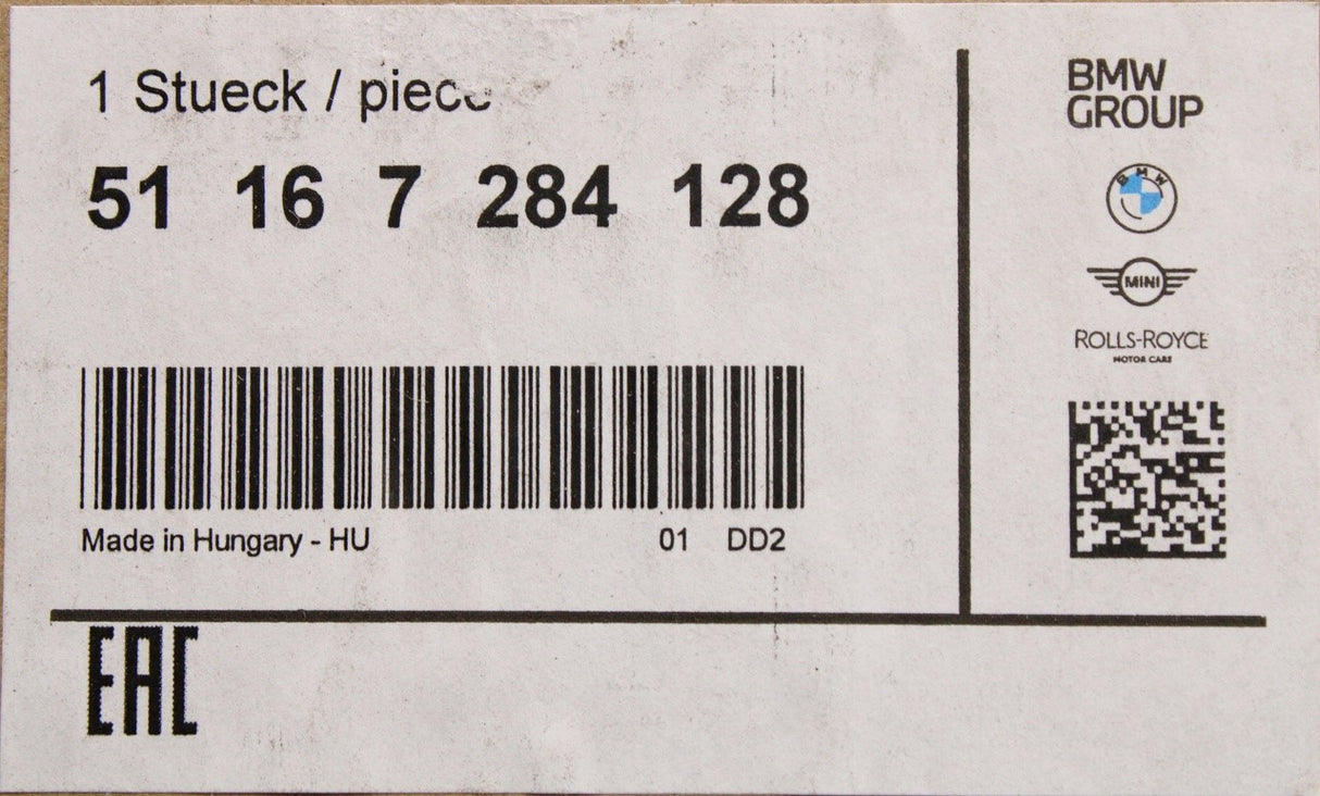 BMW F20 F21 F23 F30 F31 E84 lower wing mirror trim (right) 51167284128