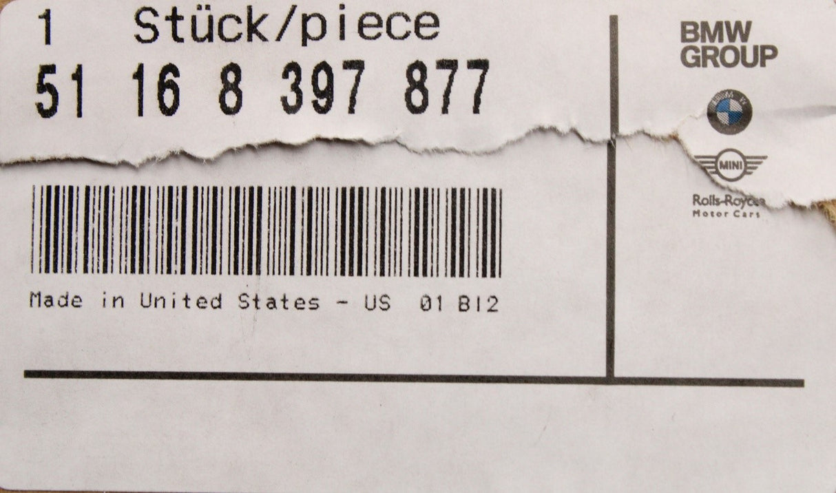 BMW Z3 1995-2001 wing mirror glass (left) 51168397877