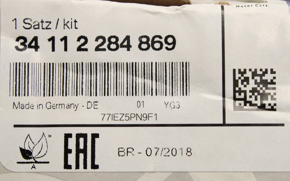 BMW F06 F10 M5 F12 F13 M6 F87 M2 brake pads (front) 34112284869