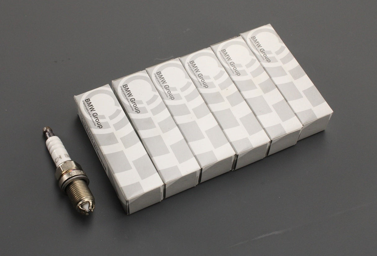 BMW E30 E36 E39 E46 E53 E60 E65 E66 E83 spark plugs (x6) 12120037607
