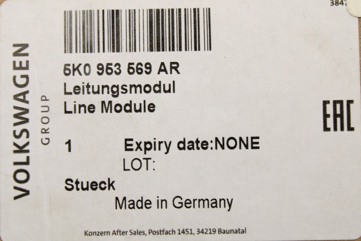 VW Passat CC 2012-2017 airbag squib steering slip ring 5K0953569AR