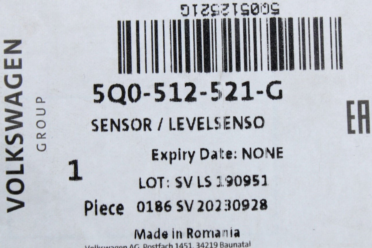 VW Golf Audi A3 Skoda SEAT headlight level sensor (rear left) 5Q0512521G