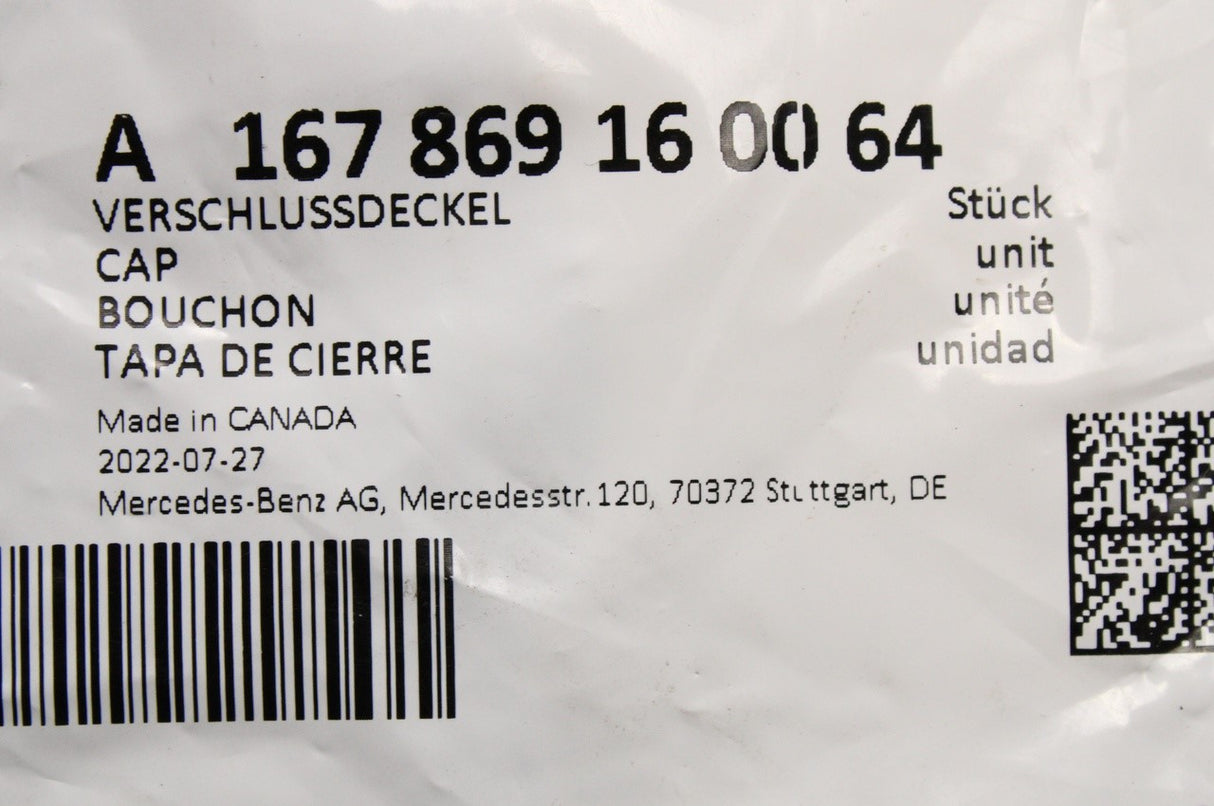 Mercedes-Benz GLE W167 windscreen washer reservoir cap A167869160064