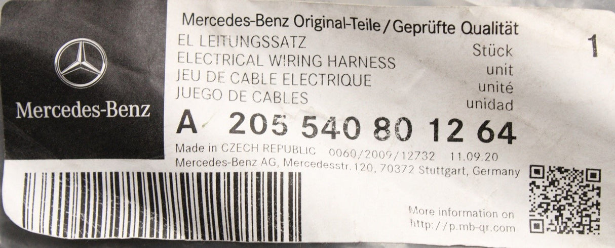 Mercedes-Benz electrical wiring harness A205540801264