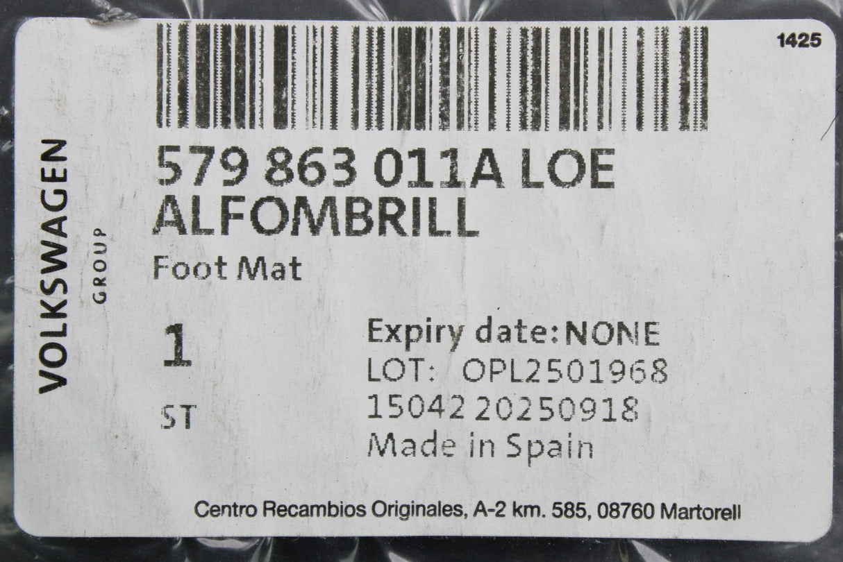 CUPRA Terramar 2024-on RHD textile floor mats set 579863011A LOE