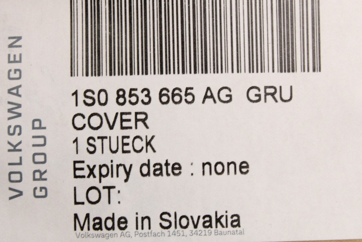 VW Up GTI 17-on front bumper grille centre trim (primed) 1S0853665AG GRU