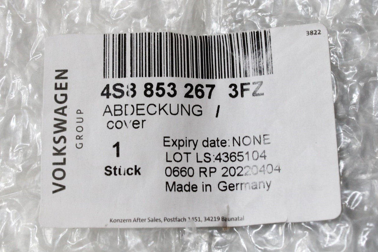 Audi R8 2016-on door window trim cover strip black (left) 4S8853267 3FZ