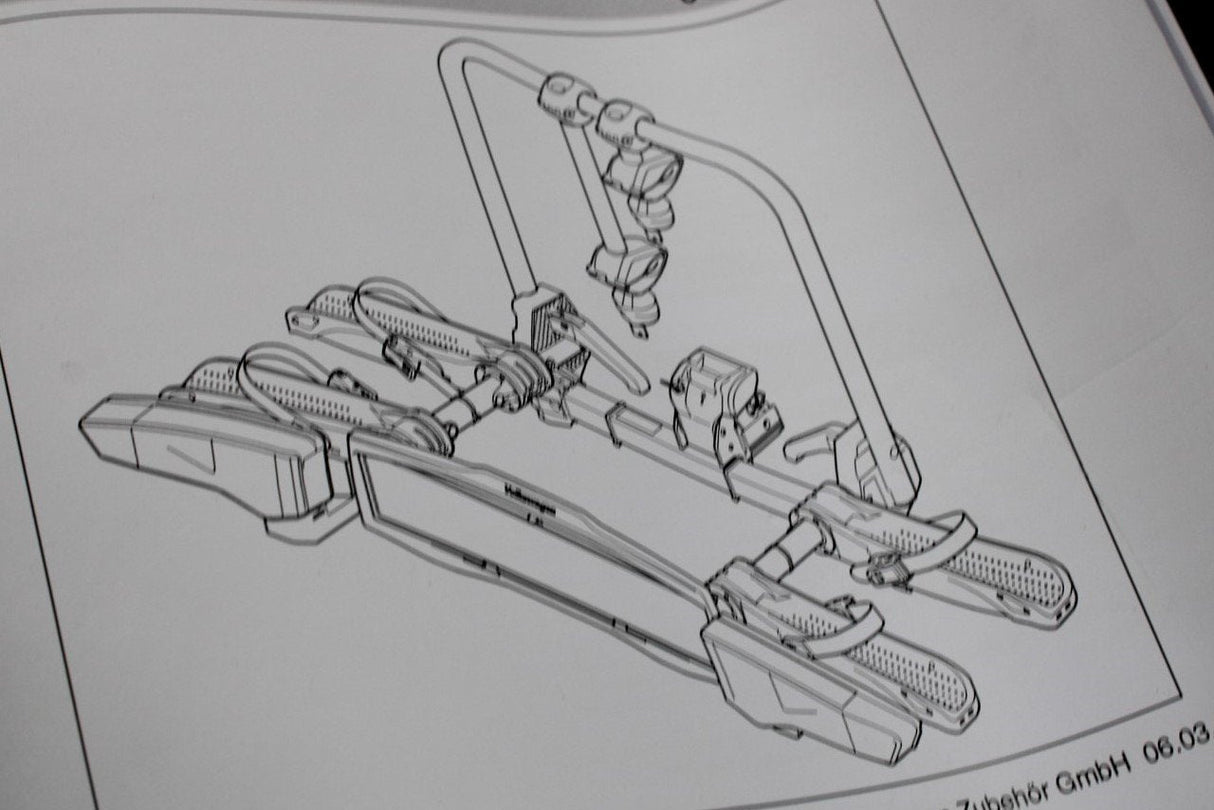 VW Golf Passat Tiguan folding bicycle carrier for tow-bar RHD 000071105L