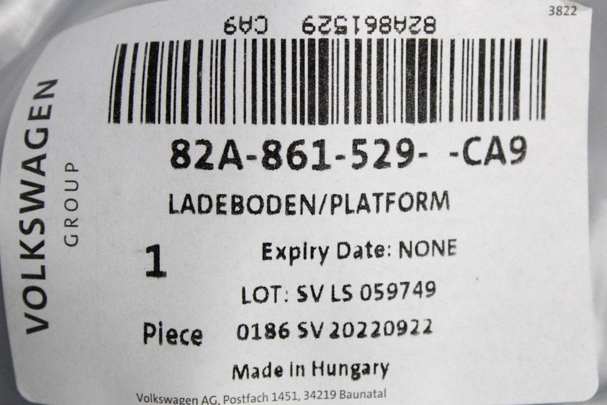 Audi A1 2019-on boot luggage compartment floor 82A861529 CA9