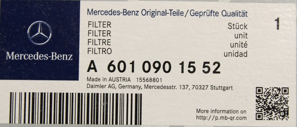 Mercedes-Benz Sprinter T1 fuel filter element (diesel) A6010901552