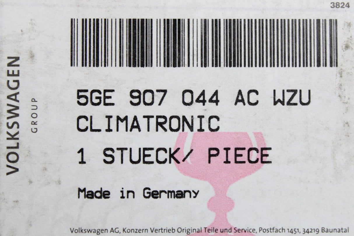VW e-Golf Golf hybrid MK7 2013-2020 heater control panel 5GE907044AC WZU