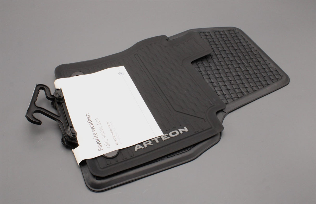 Genuine VW Arteon 2017-on front rubber all weather floor mats RHD 3G8061541 82V