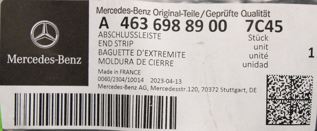 Mercedes-Benz G-Class W463 rear roof end trim molding A46369889007C45