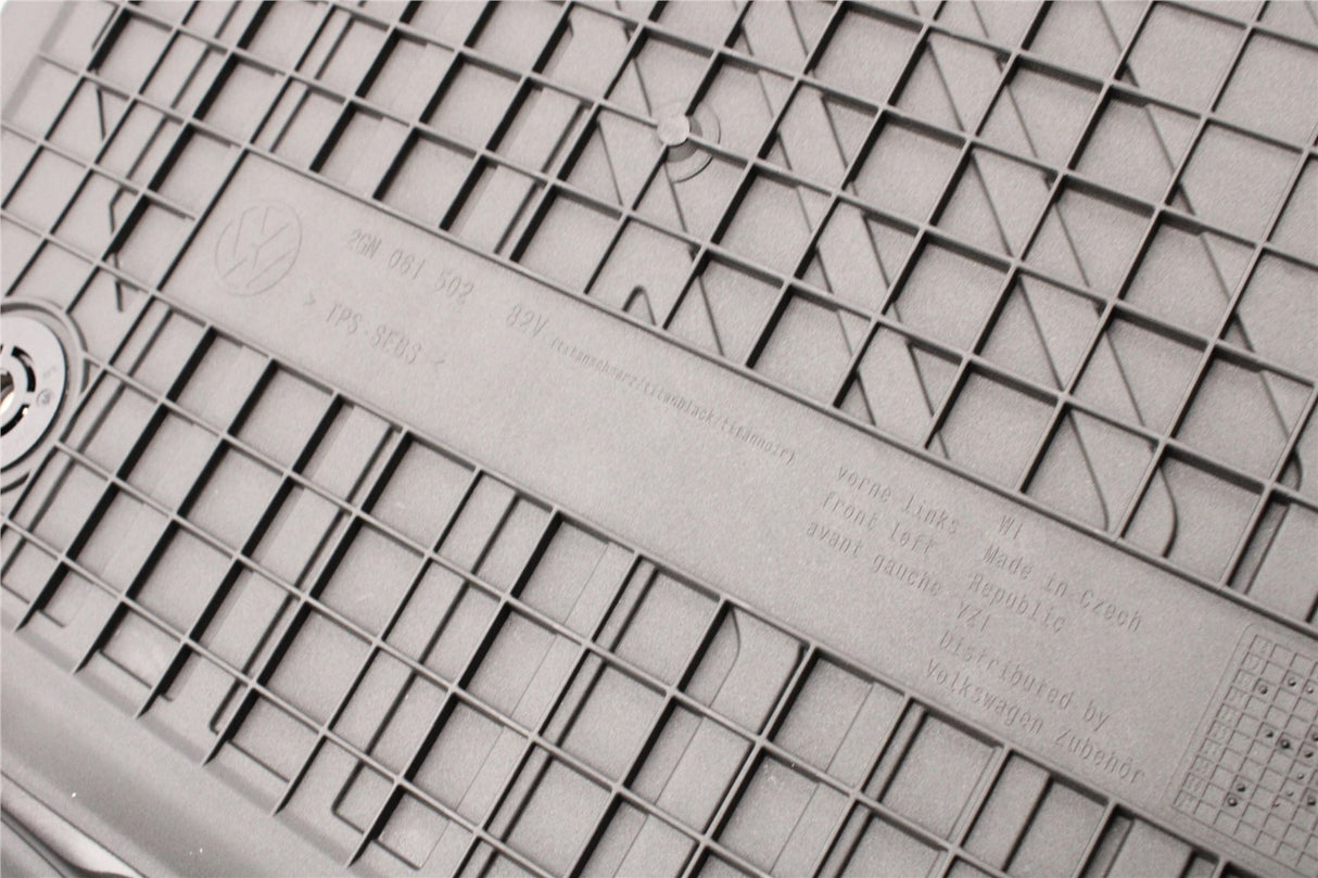 Genuine VW T-Cross 2019-on rubber floor mats set RHD (front) 2GN061502 82V