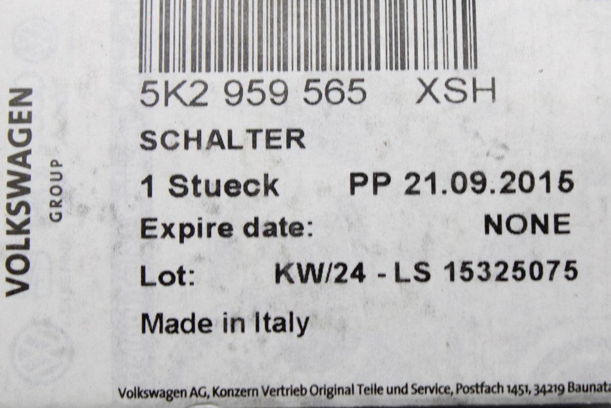 VW Golf MK6 CC Passat Tiguan wing mirror adjust switch RHD 5K2959565 XSH