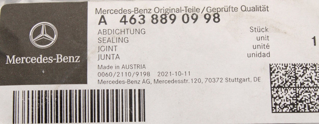 Mercedes-Benz G-Class W463 rear arch seal A4638890998