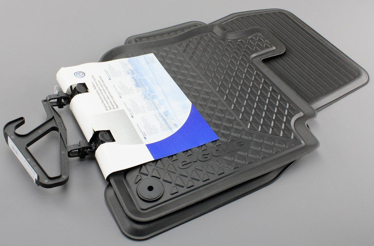 VW e-Golf 2014-on front and rear rubber floor mats (RHD) 5GE061500C 041