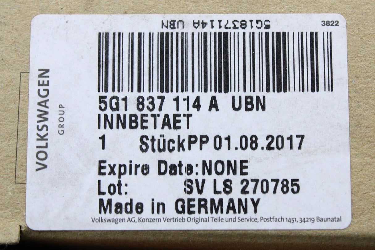VW Golf MK7 MK7.5 right front interior door handle 5G1837114A UBN