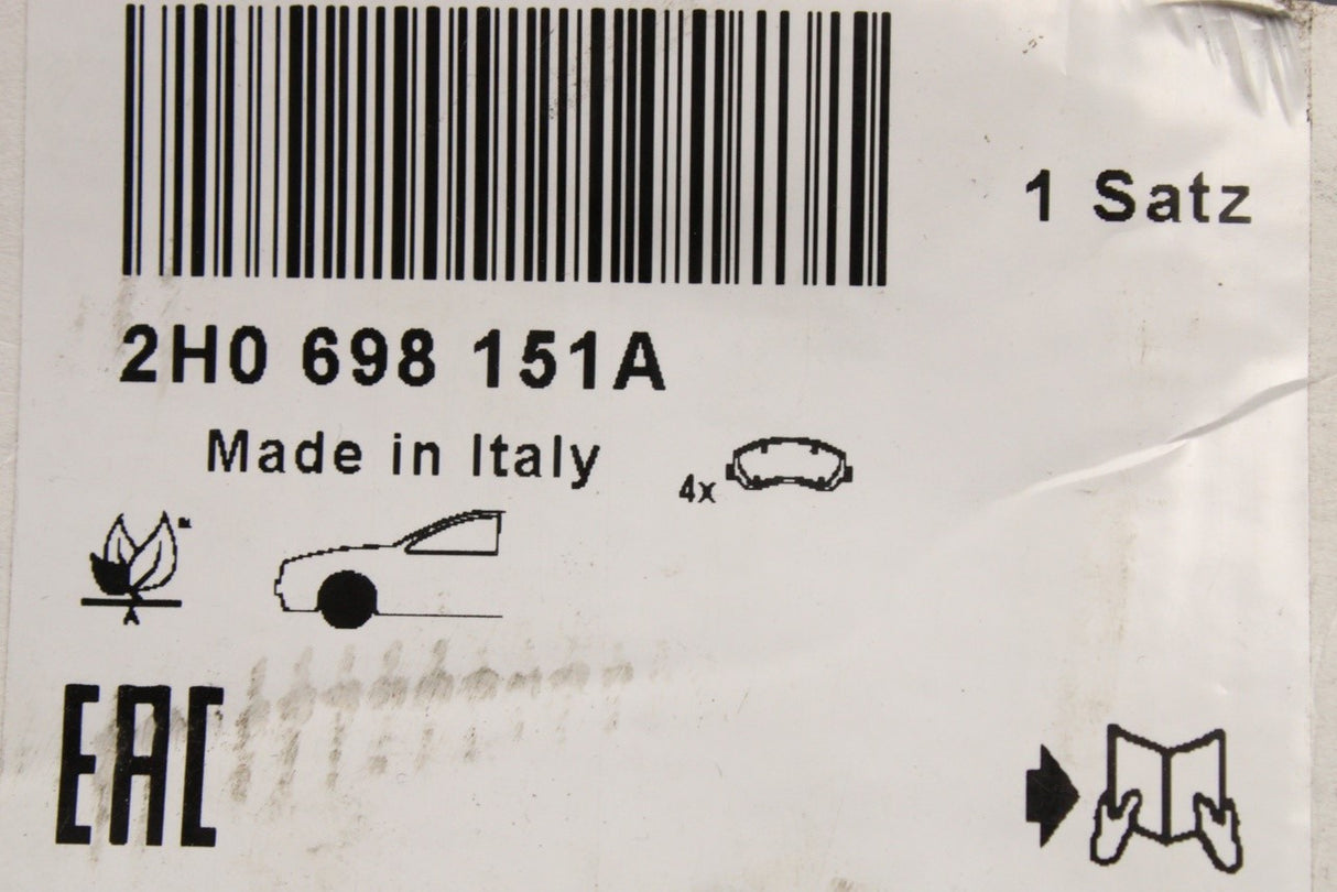 VW Amarok 2010-2022 brake pads (front) 2H0698151A