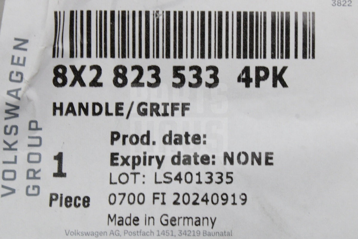 Audi A1 2011-18 S1 15-18 interior bonnet release handle 8X2823533 4PK