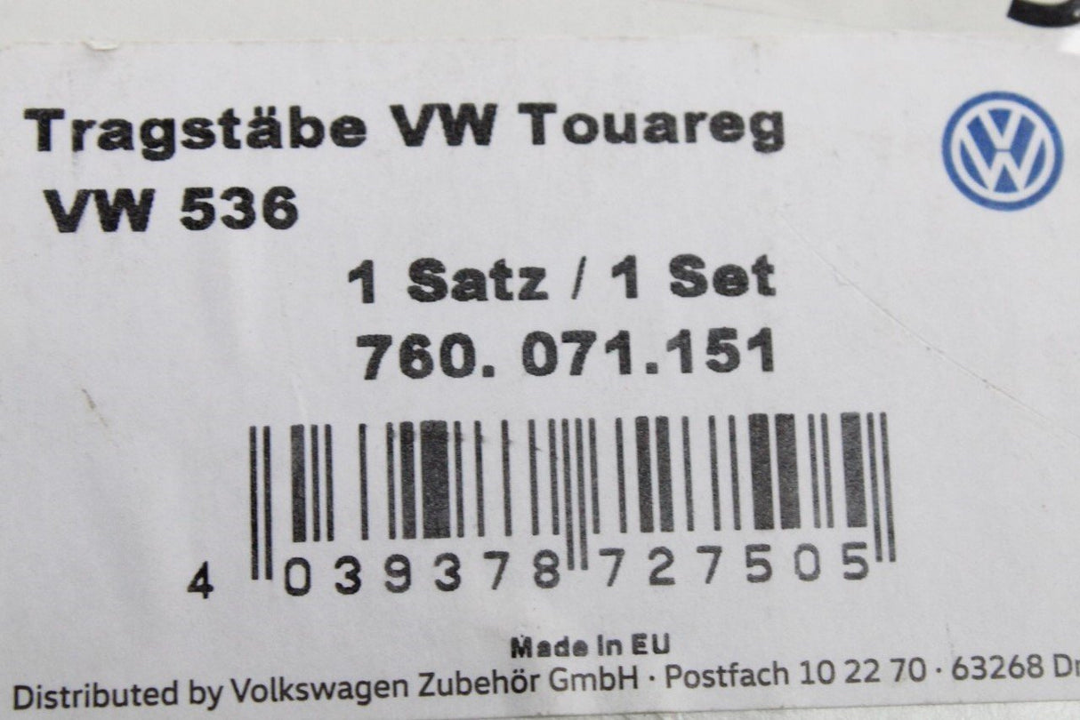 VW Touareg 2018-On accessory aero roof bars for roof rails 760071151