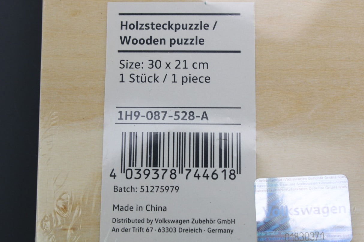 VW Volkswagen kids wooden puzzle vehicle game 1H9087528A