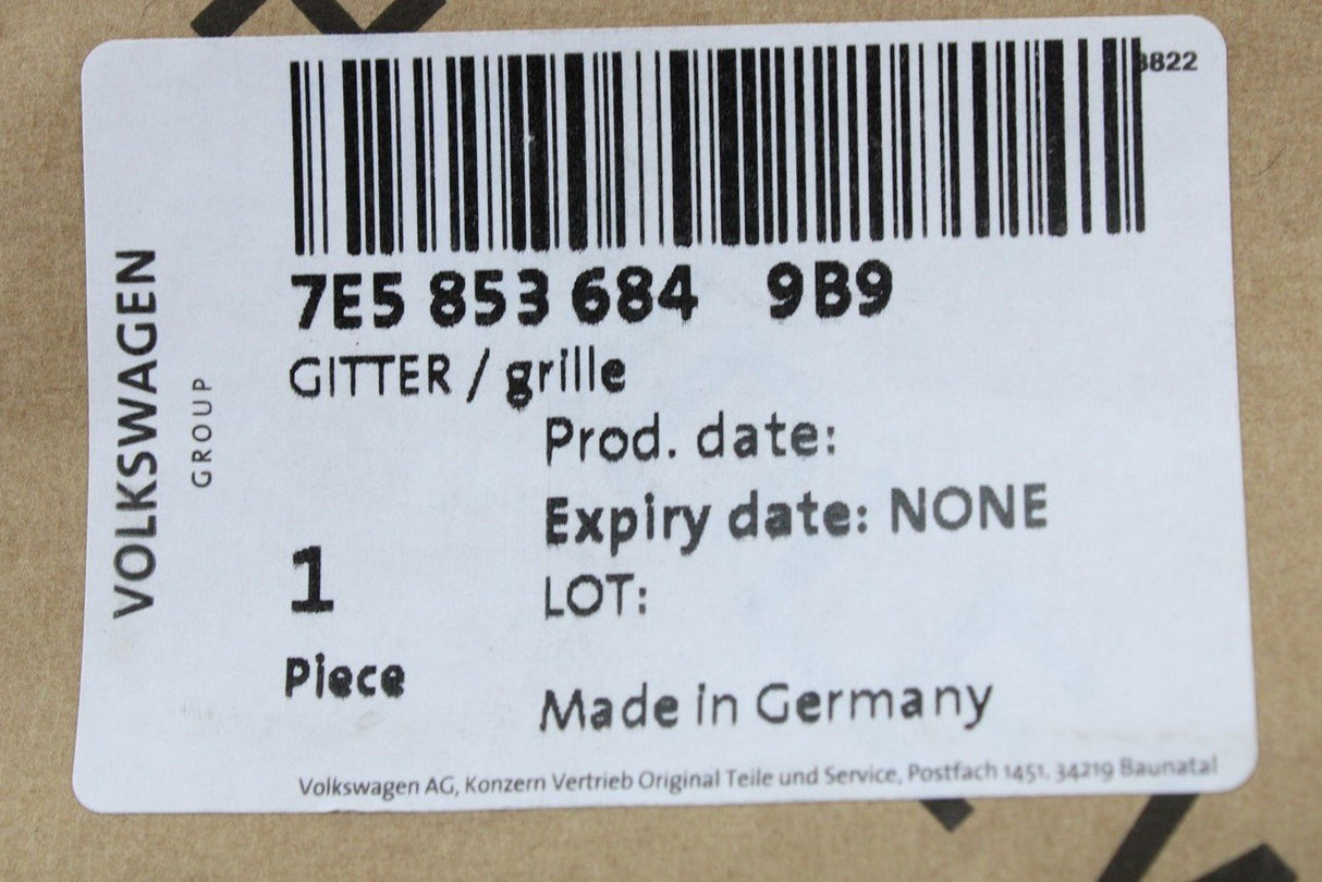 VW Transporter T6 lower front bumper grille (right) 7E5853684 9B9