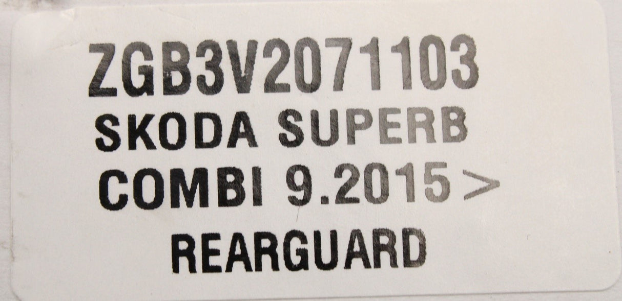 Skoda Superb Estate 2016-on bumper protector (rear) ZGB3V2071103