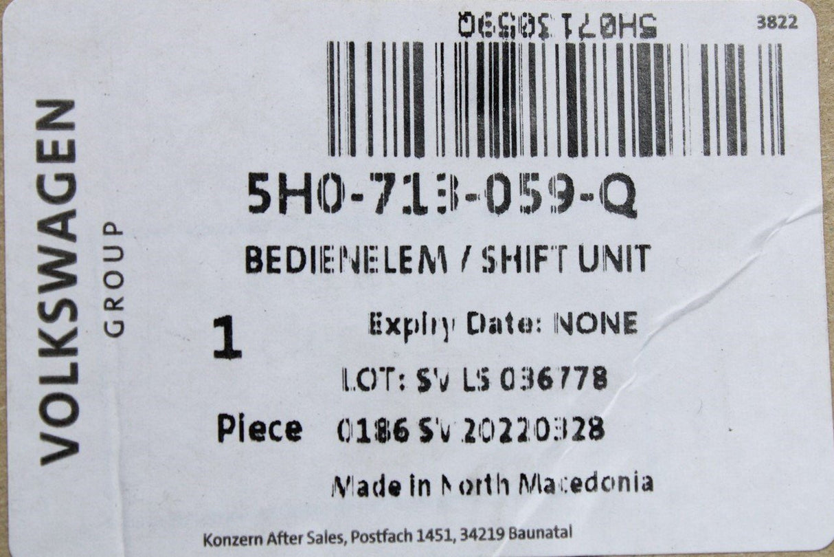 VW Golf MK8 2020-on automatic gear shift selector mechanism 5H0713059Q