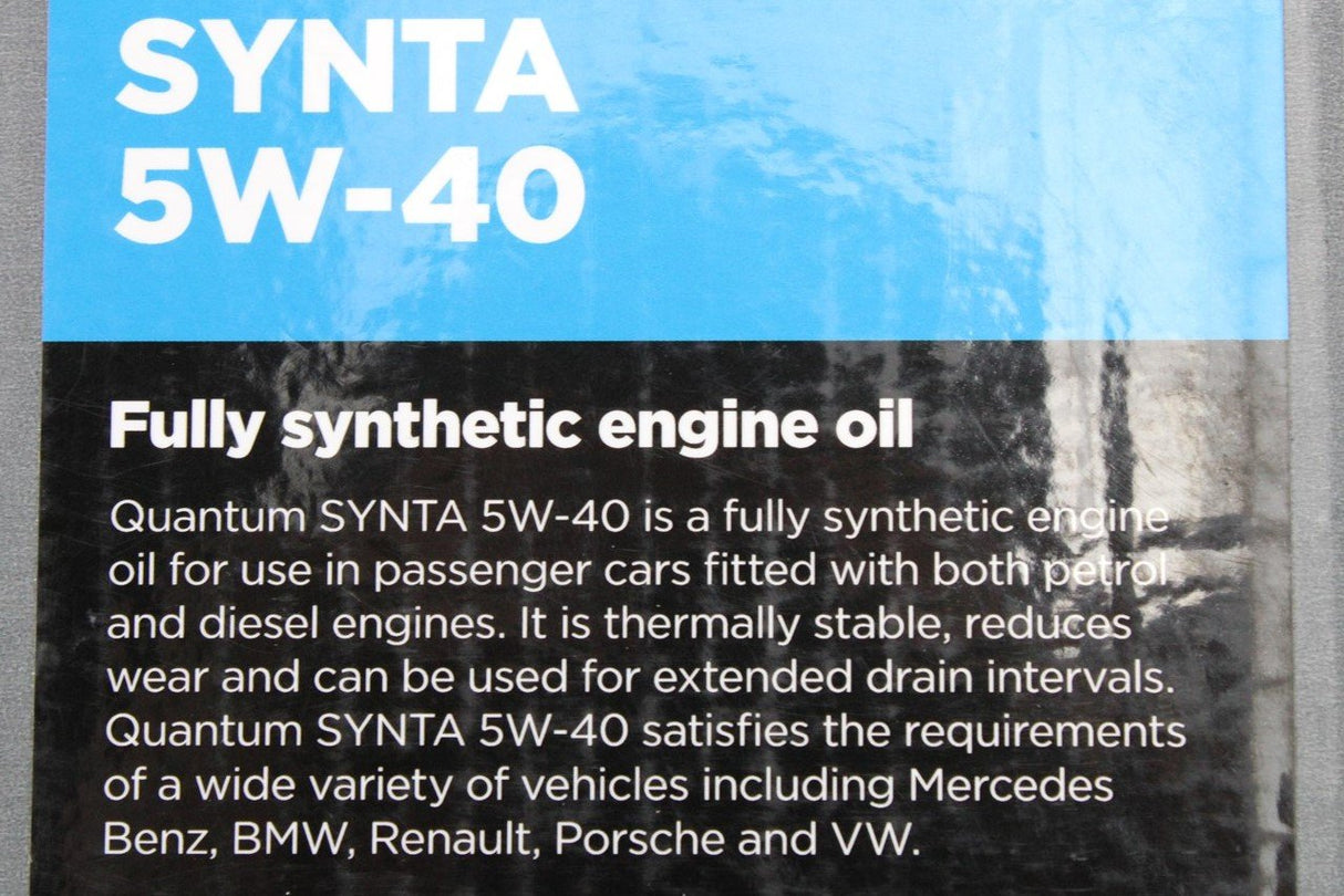 Quantum Synta engine oil 5W-40 VW Audi Skoda SEAT (5L) ZGB115QLB02145