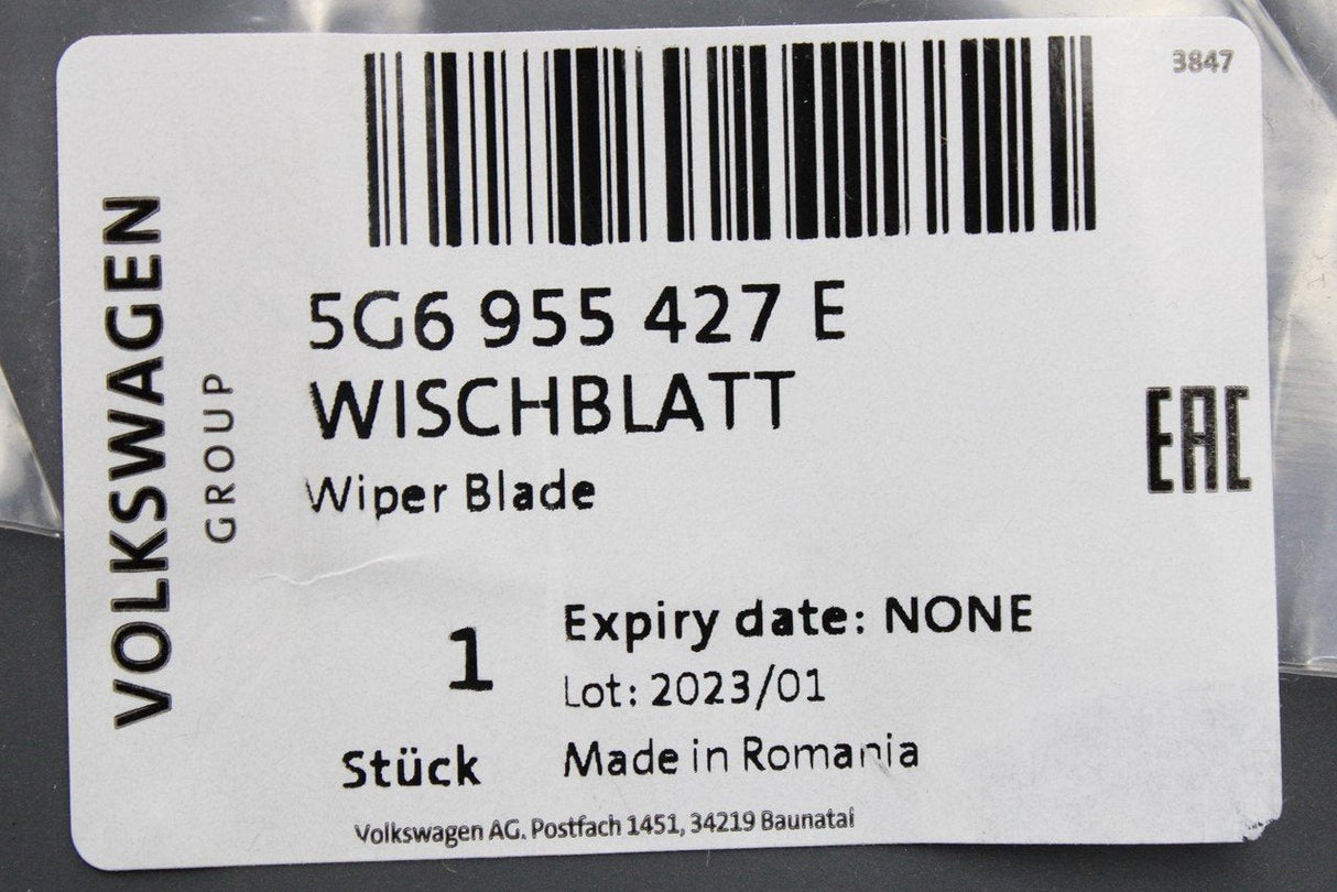 VW Golf MK7 MK7.5 hatchback rear screen wiper blade (285mm) 5G6955427E