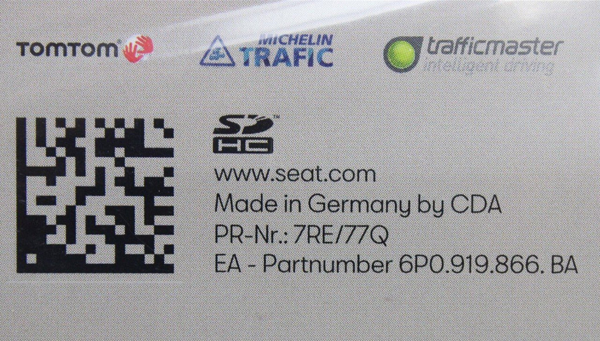 SEAT Navigation Europe 1 V9 SD card 6P0919866BA