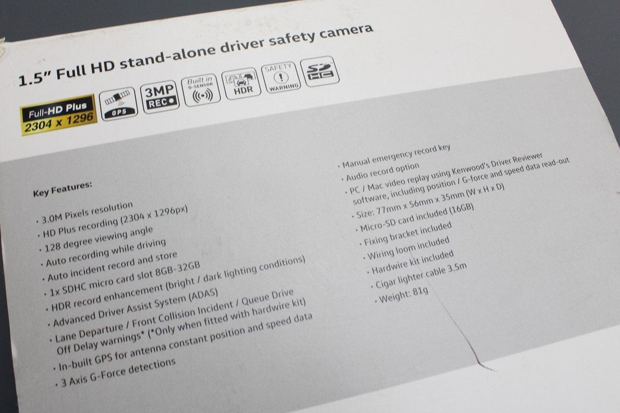 Kenwood VW safety camera kit DRV 410 ZGB000035410