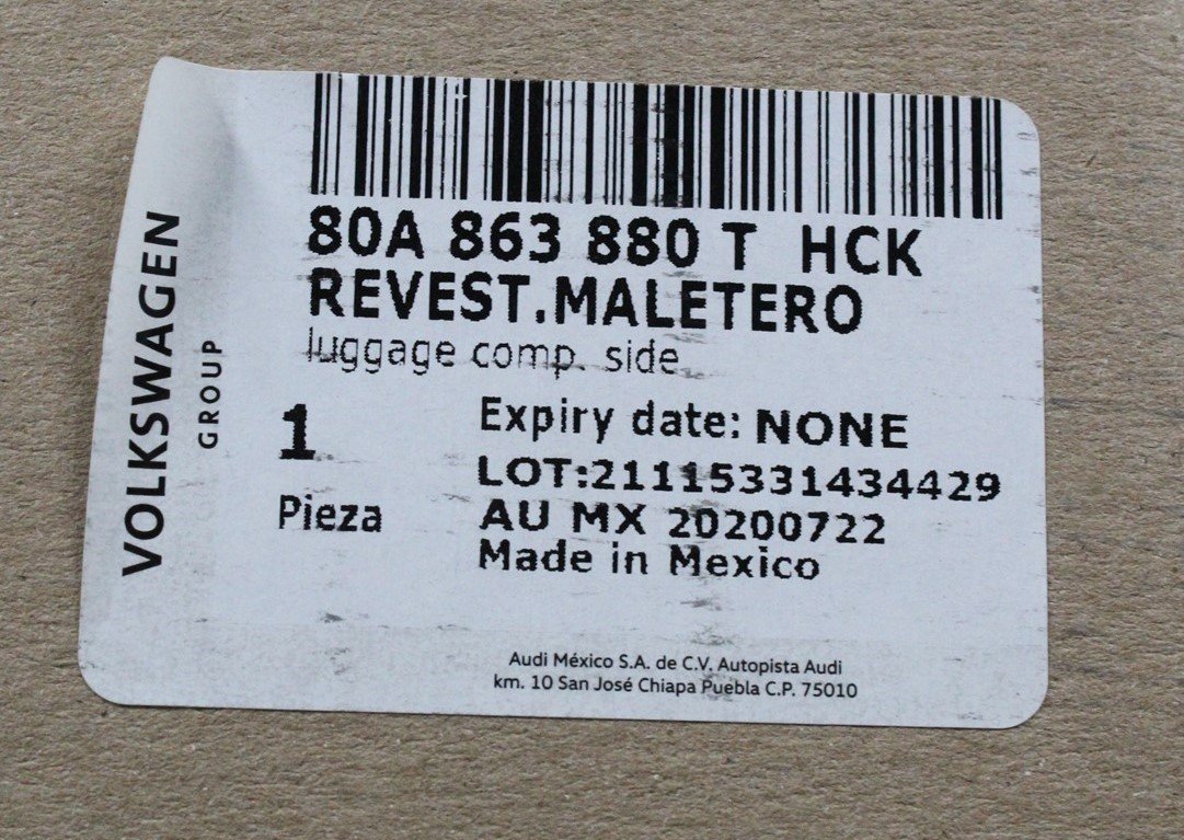 Audi Q5 2017- luggage compartment side trim (rear right) 80A863880T HCK