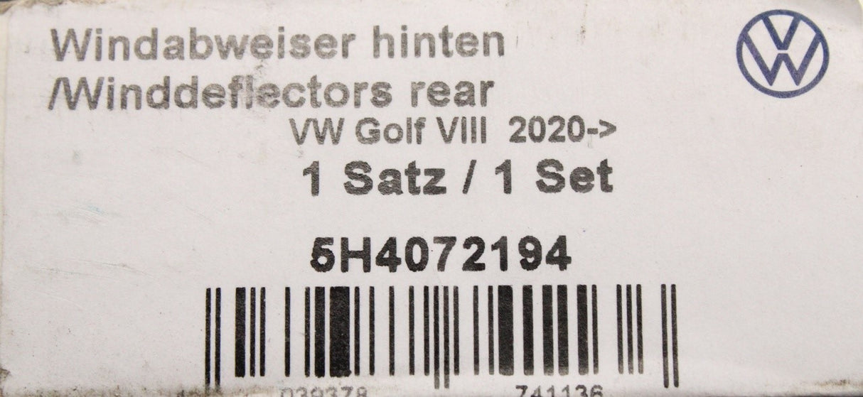 VW Golf MK8 2020-on wind deflectors (rear) 5H4072194