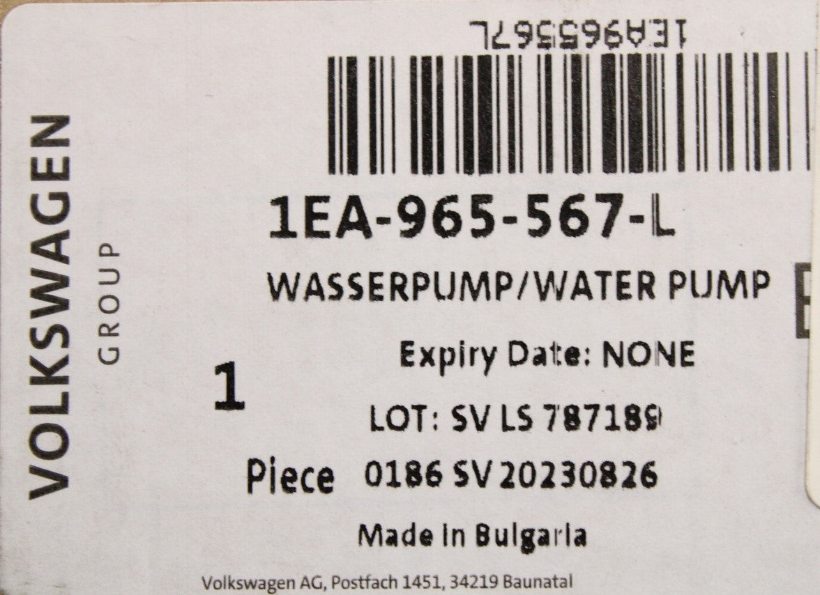 VW ID.Buzz Audi Q4 e-Tron Cupra Born 21-on coolant water pump 1EA965567L