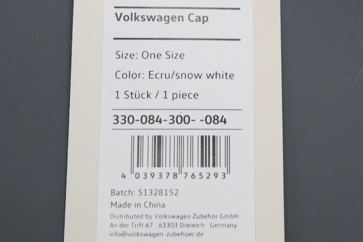 Volkswagen baseball cap (white) 330084300 084