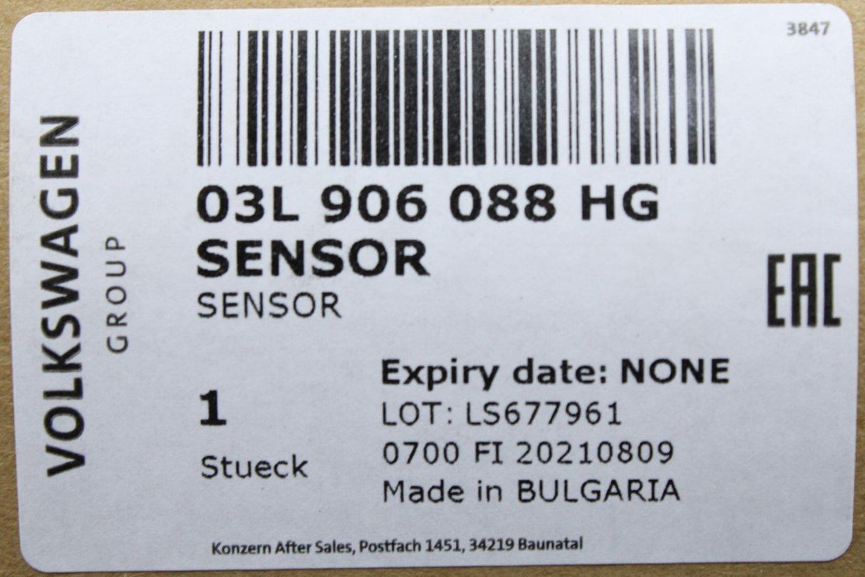 VW Transporter T6 2016-19 exhaust gas temperature sensor 03L906088HG