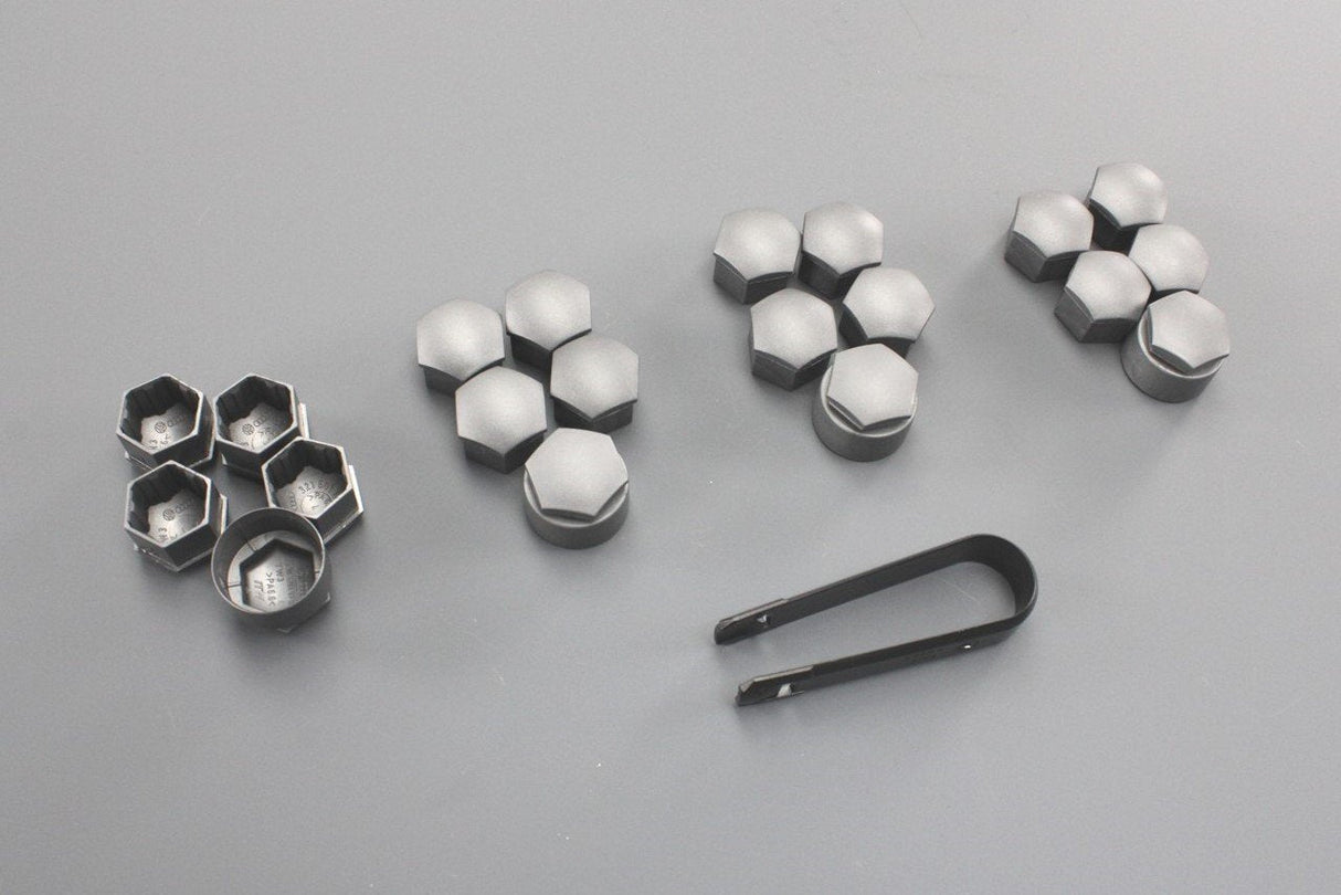 Skoda wheel nut bolt cover set (matt grey) 000071215N Z37
