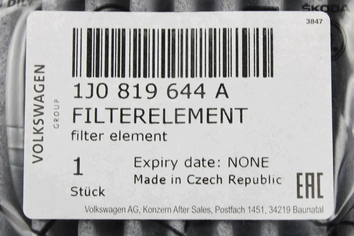 VW Golf MK4 Beetle Bora Audi TT A3 S3 cabin pollen filter 1J0819644A