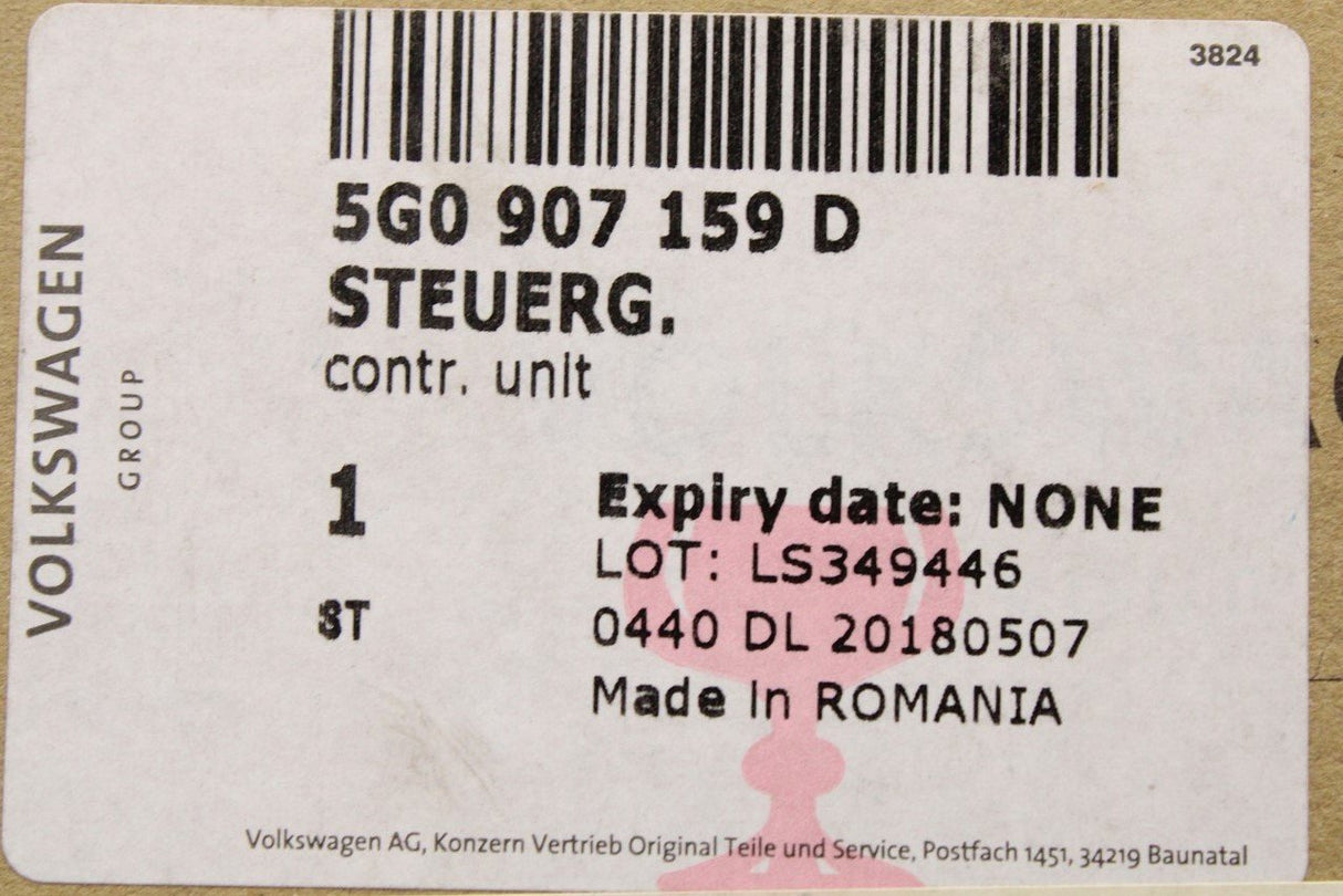 VW Golf MK7 MK7.5 control unit for impact sound 5G0907159D