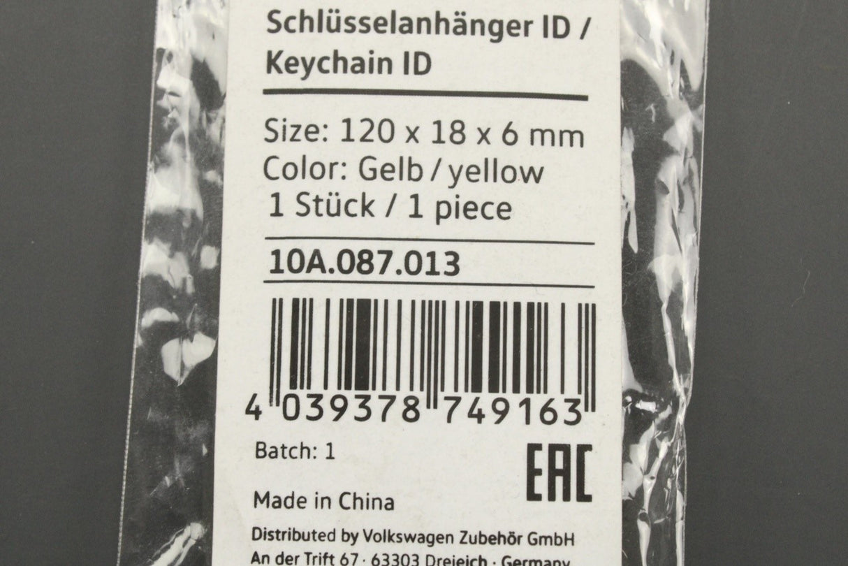 VW ID range accessory "Now you can" key ring 10A087013