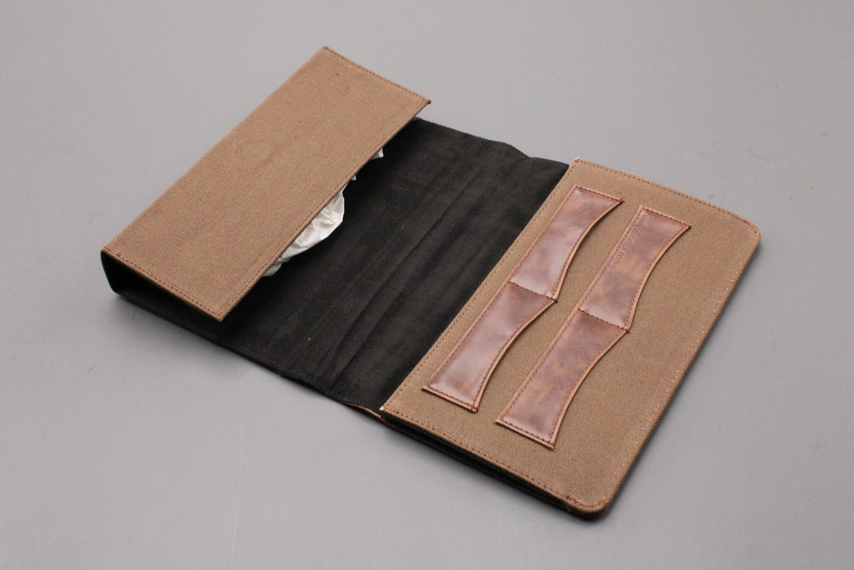 Ducati Scramber leather / canvas service wallet folder