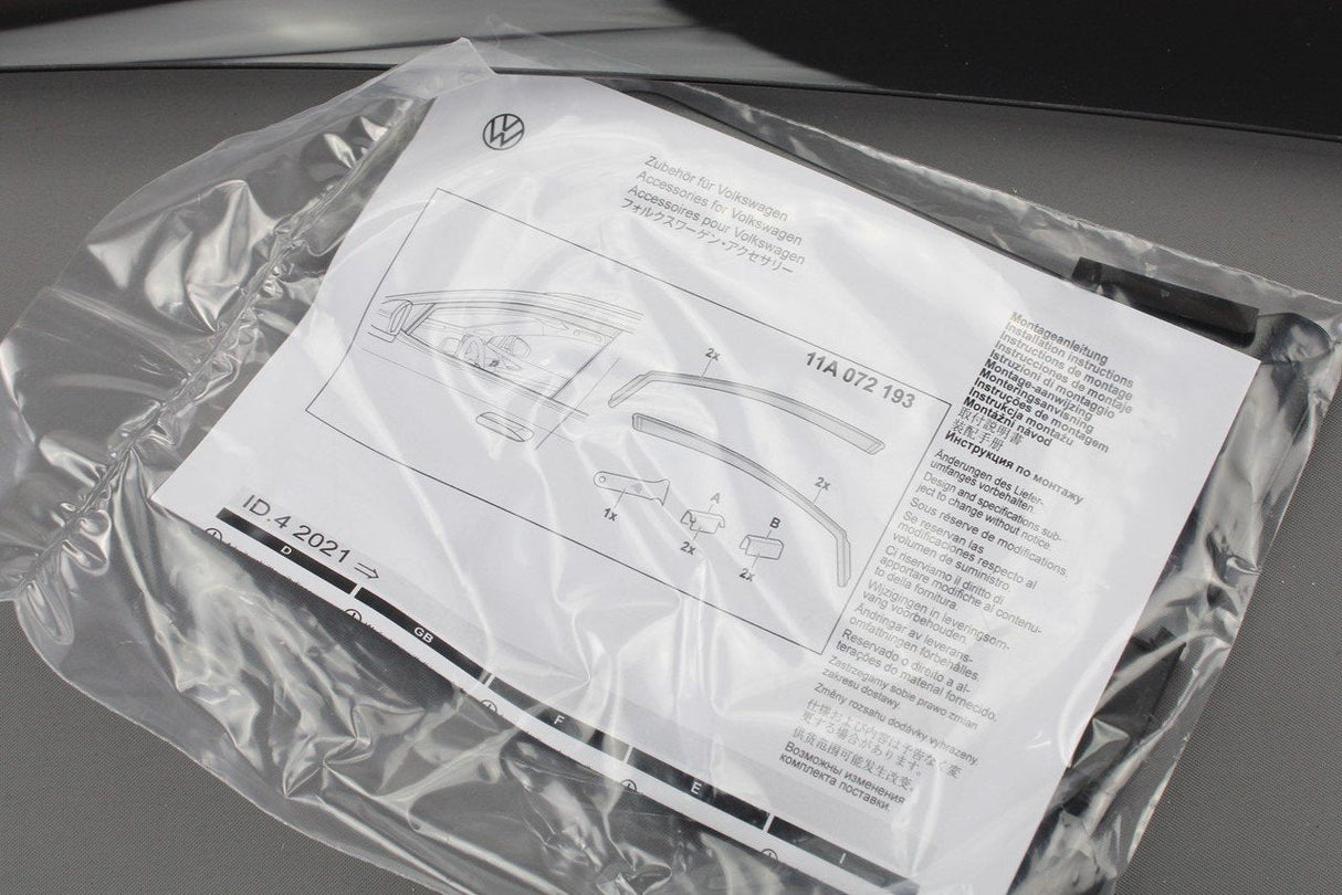 VW ID.4 ID.5 2021-on door window wind deflectors (front) 11A072193