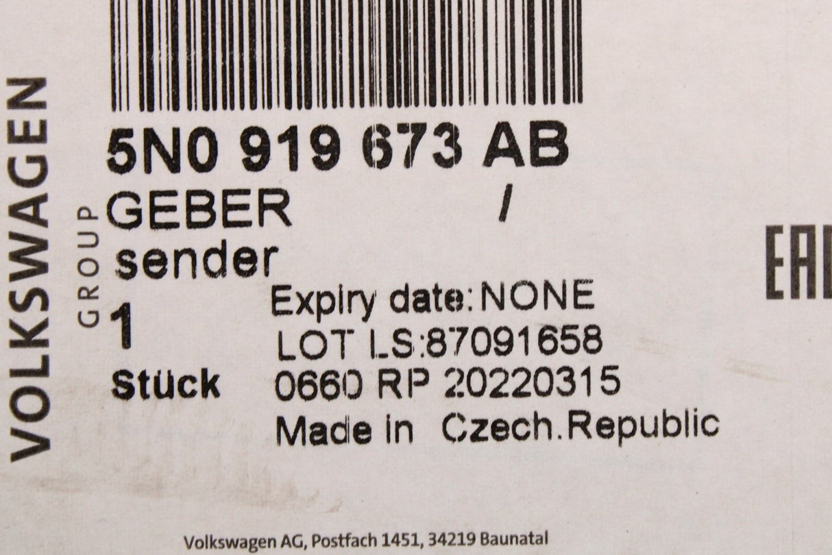 VW Tiguan 2012-18 Audi Q3 2015-18 fuel gauge sender (left) 5N0919673AB