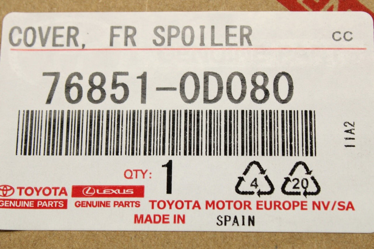 Toyota Yaris 2005-2011 front bumper lower spoiler 76851-0D080