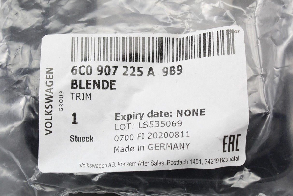 VW Polo 6C Transporter Caravelle T6 radar sensor trim 6C0907225A 9B9