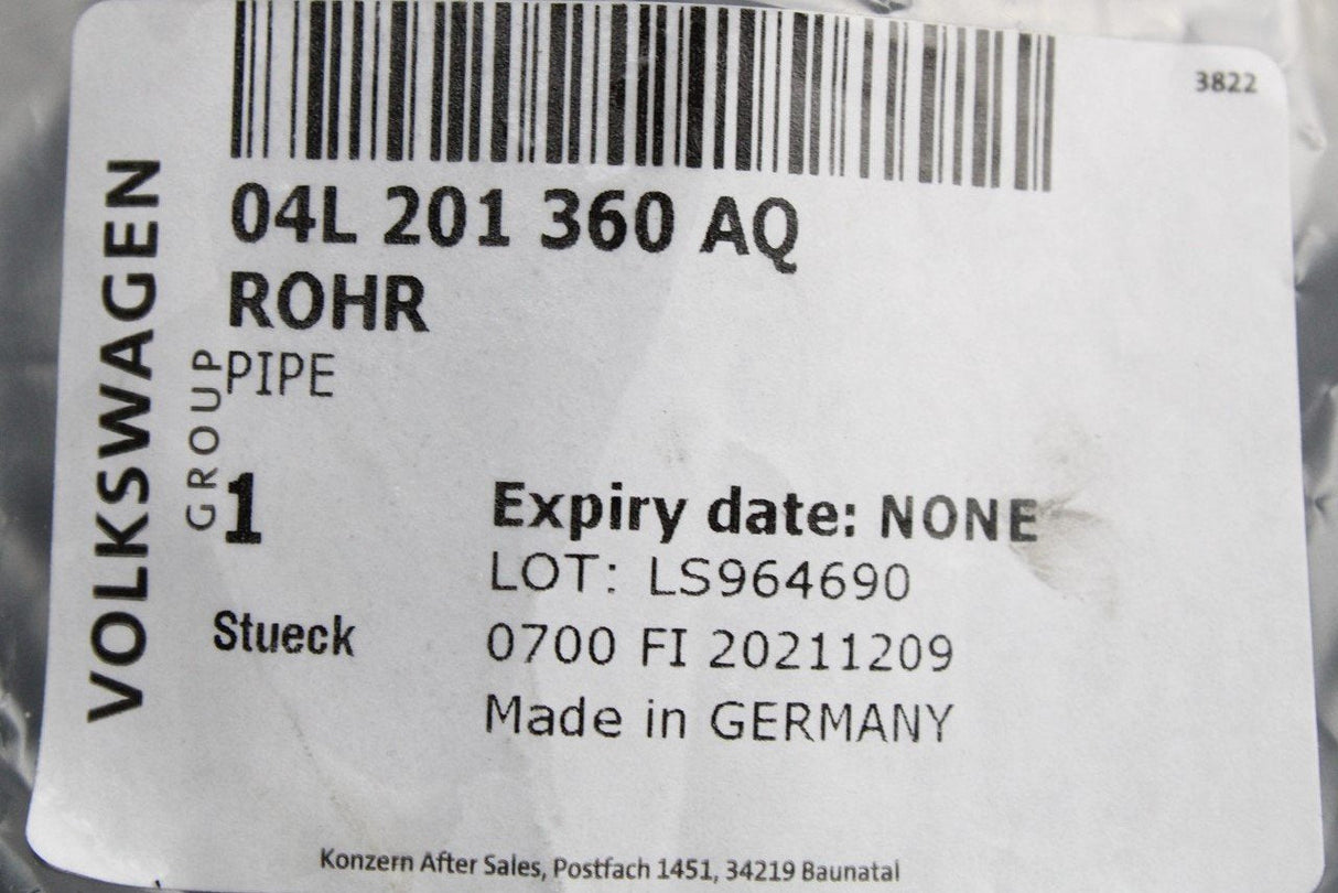 Audi A4 A5 Q5 2016-on high pressure fuel lines (2.0 TDI) 04L201360AQ